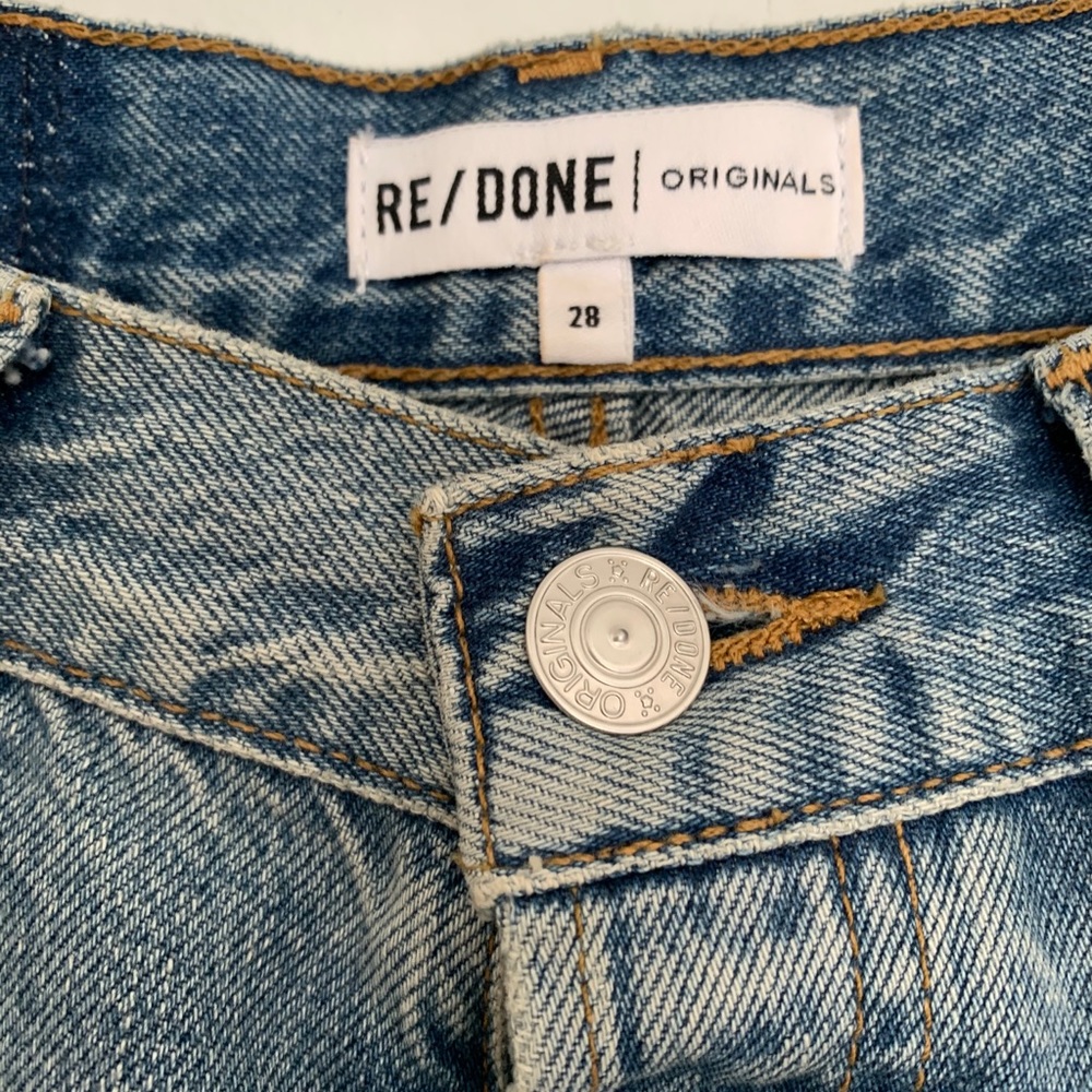 Re/done Stove Pipe Crop Jeans